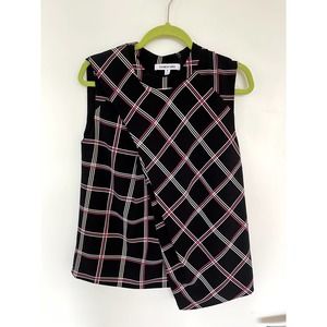 Elizabeth and James Plaid Blouse Tank Top Size 4